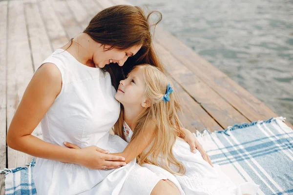 Mother with little daughters — Stock Photo, Image