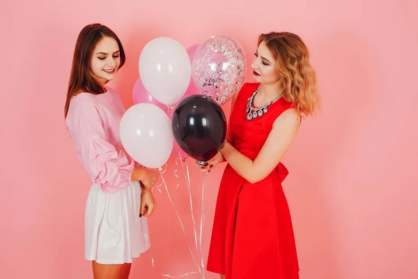 Chicas con globos — Foto de Stock