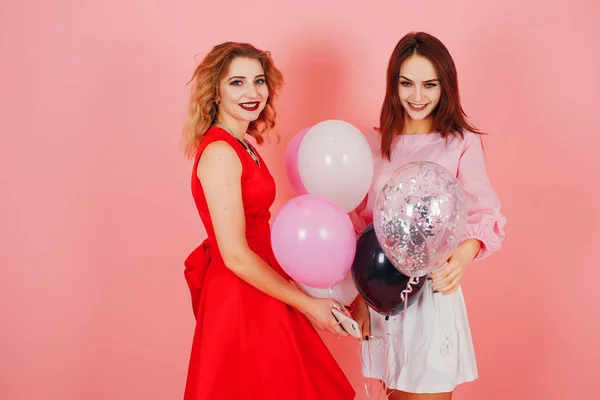 Chicas con globos — Foto de Stock