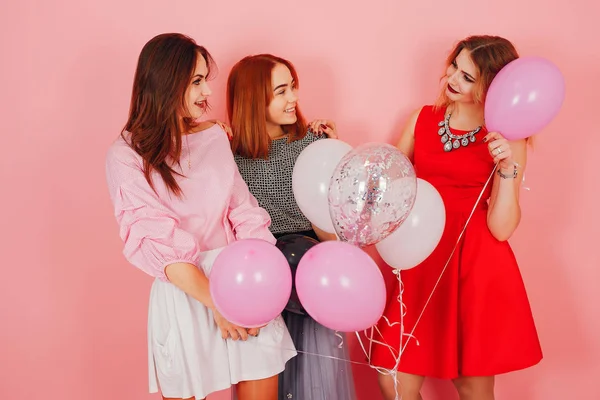 Chicas con globos — Foto de Stock