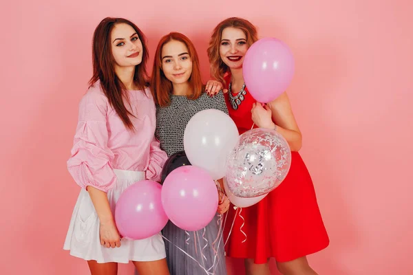 Chicas con globos — Foto de Stock