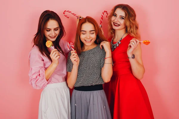 Dívky s candy — Stock fotografie