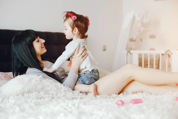 Mother with cute daughter — Stock Photo, Image