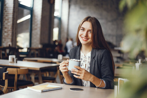 girl with coffee