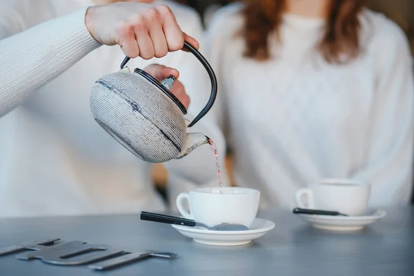 Paar in einem Café — Stockfoto