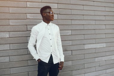 Bir yaz şehrinde zarif siyah adam