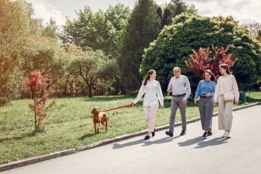 Zarif aile yaz parkında vakit geçirir.