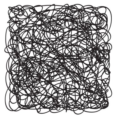 Beyaz Kaos desen. Soyut doku. Kaotik satırları. Karmaşık duvar kağıdı. Elle çizilmiş Fotodinamik scrawls. Siyah beyaz resim. Arka plan dalgalar ile. Sanat yaratma