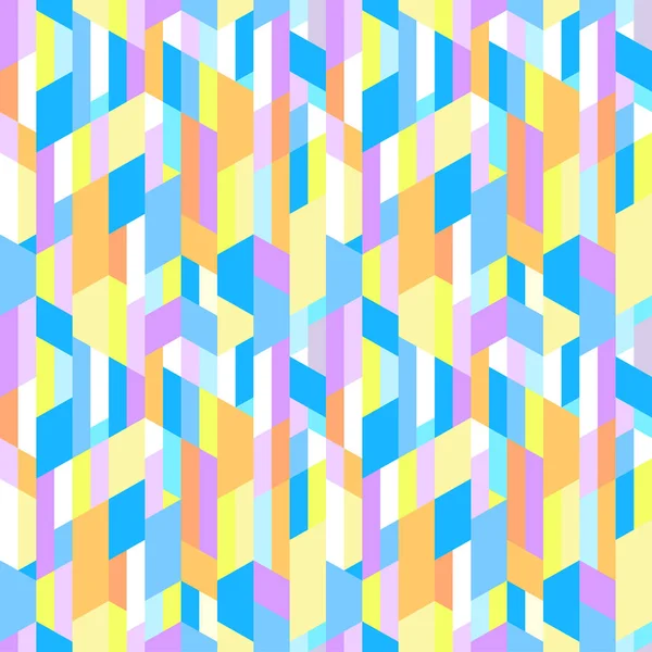 Farbmuster Nahtloser Gestreifter Hintergrund Mit Segmenten Geometrische Tapete Der Oberfläche — Stockvektor