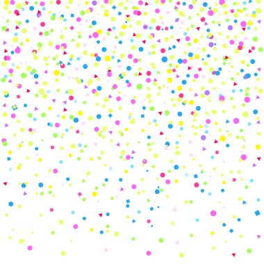 Rasgele düşen geometrik öğelerin. Konfeti ile geometrik arka plan. Desen tasarımı için. Basım endüstrisi, poster, tişört ve Tekstil için yazdırın. Tebrik kartları