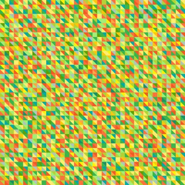 Çok renkli döşeme arka planı. Yüzeyi damalı geometrik duvar kağıdı. Parlak renkler. Sorunsuz üçgen desen. Afiş, poster, el ilanları ve Tekstil için yazdırın. Tebrik kartları. Doodle tasarımı için