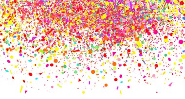 Beyaz renkli konfeti ile duvar kağıdı. Desen tasarımı için. Arka plan ile pırıltılar. Basım endüstrisi, poster, afiş ve Tekstil için yazdırın. Tebrik kartları. Patlama. Havai fişek