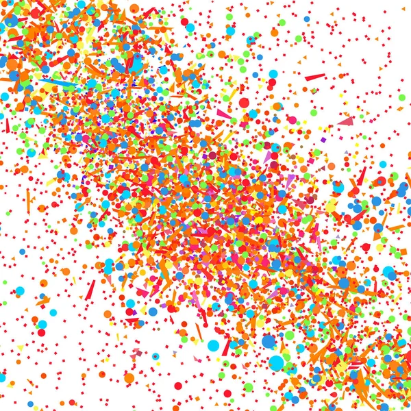 Confetti Aislado Blanco Fondo Con Purpurina Multicolor Patrón Diseño Impresión — Vector de stock