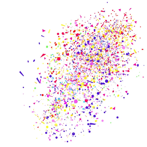 Confetti Explosión Textura Con Elementos Color Sobre Blanco Fondo Geométrico — Archivo Imágenes Vectoriales