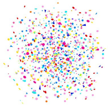 Beyaz renkli pırıltılar. Konfeti ile geometrik arka plan. Desen tasarımı için. Basım endüstrisi, poster, afiş ve Tekstil için yazdırın. Tebrik kartları