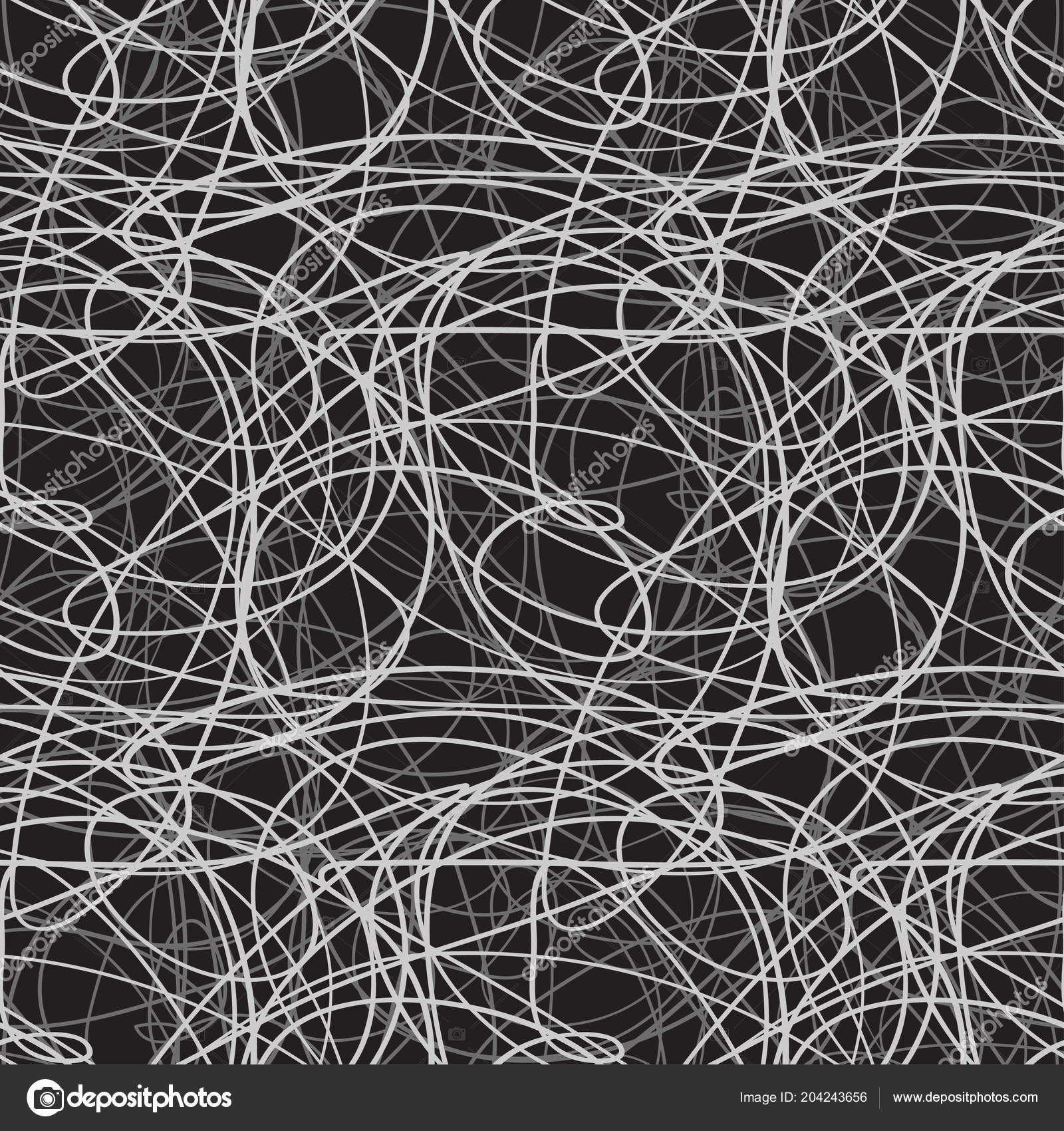 Chaos Wallpaper Chaotic Pattern Tangled Texture Lines Seamless Hand