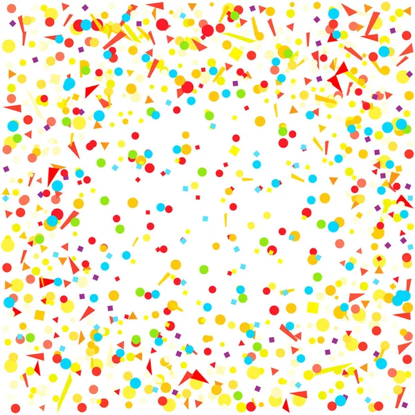 Confetti White Geometrical Background Multicolored Glitters Pattern Design Print Polygraphy — Stock Vector