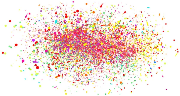 Confettis Isolés Sur Blanc Fond Avec Des Paillettes Multicolores Modèle — Image vectorielle