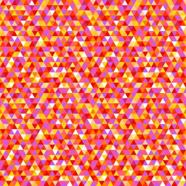 Kusursuz üçgen desen. Yüzeyin geometrik duvar kağıdı. Eşsiz bir geçmiş. Tasarım için karalama. Parlak renkler. Broşürler, posterler, tişörtler ve tekstil baskısı