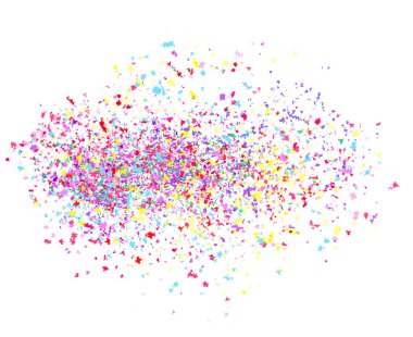 Beyaz üzerine konfeti. Arka plan ile pırıltılar. Desen tasarımı için. El ilanları, poster, afiş ve Tekstil için yazdırın. Tebrik kartları. Lüks duvar kağıdı