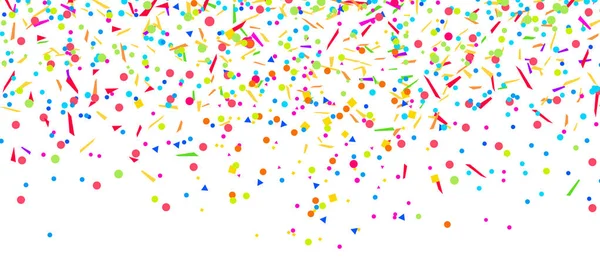 Renkli desen beyaz zemin üzerine Rastgele düşen çok renkli konfeti ile. Doku pırıltılar tasarımı için ile. Tebrik kartları