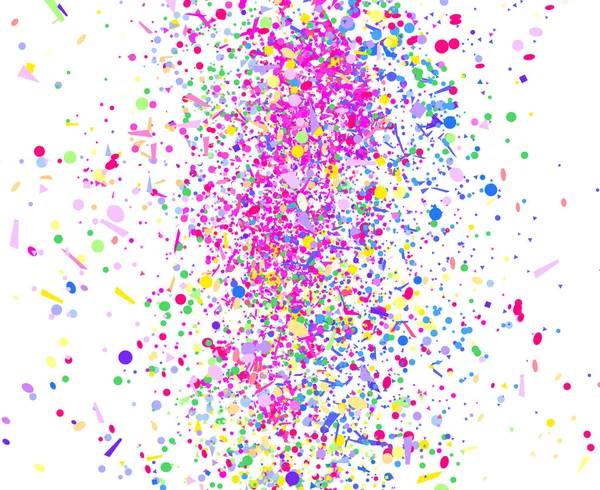 Confetti Aislado Blanco Fondo Con Purpurina Multicolor Patrón Diseño Impresión — Vector de stock