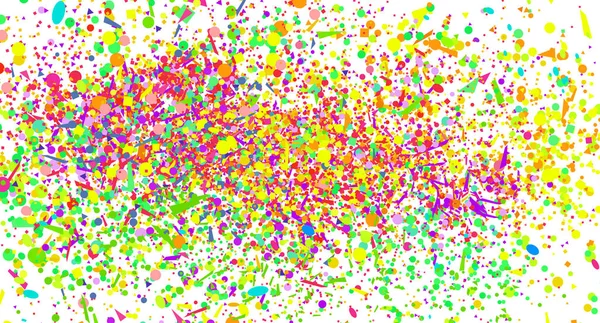Цветной Рисунок Случайным Падением Разноцветных Конфетти Белом Фоне Текстура Блестками — стоковый вектор