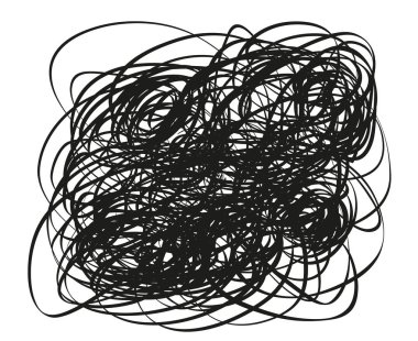 Kaos desen. Karalama kroki. Çizgiler bir dizi arka plan. Beyaz karışık. Karmaşık kaotik doku. Sanat yaratma. Siyah beyaz resim. Basım endüstrisi, posterler ve t-shirtler için yazdırma