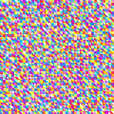 Sorunsuz üçgen desen. Yüzeyi geometrik duvar kağıdı. Benzersiz arka plan. Doodle tasarımı için. Parlak renkler. Basım endüstrisi, poster, tişört ve tekstil baskı