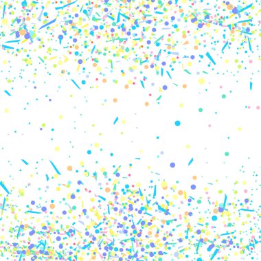 Beyaz üzerine konfeti. Arka plan ile çok renkli pırıltılar. Desen tasarımı için. Basım endüstrisi, poster, afiş ve Tekstil için yazdırın. Tebrik kartları. Lüks doku