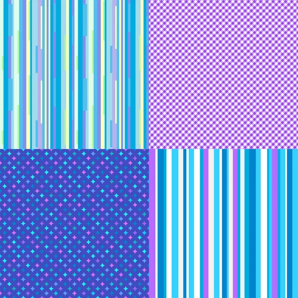 Set Colored Textures Seamless Pattern Many Lines Striped Multicolored Background — Stock Vector