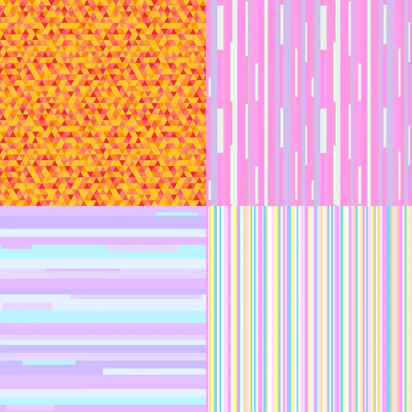 패턴의 집합입니다 파스텔 색상입니다 표면의 기하학적 화면입니다 줄무늬 배경입니다 포스터 — 스톡 벡터