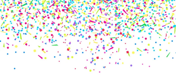 Confetti Aislado Blanco Textura Lujo Fondo Brillante Con Purpurina Multicolor — Vector de stock