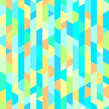 Döşenmiş çok renkli desen. Geometrik arka plan. Sorunsuz parlak doku. Renkli duvar kağıdı yüzey. Afiş, t-shirt ve Tekstil için yazdırın. Vintage ve retro tarzı