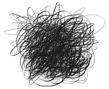 Beyaz karışık. Kaos desen. Karalama kroki. Çizgiler bir dizi arka plan. Karmaşık kaotik doku. Sanat yaratma. Siyah beyaz resim. Basım endüstrisi, posterler ve t-shirtler için yazdırma