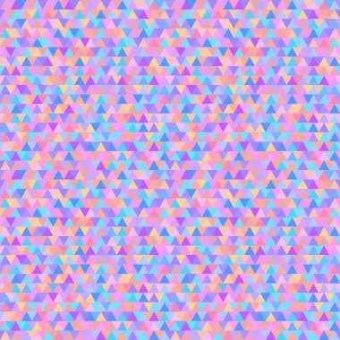Sorunsuz üçgen desen. Yüzey soyut geometrik duvar kağıdı. Şirin döşeme arka planı. Parlak renkler. Basım endüstrisi, poster, tişört ve Tekstil için yazdırın. Güzel doku. Doodle tasarımı için