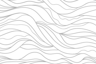 Dalgalı arka plan. Elle çizilmiş çizgiler. Saç dokusu. Tek renkli dalga paterni. Doodle tasarımı için. Hat sanatı. İllüstrasyon iş için. Yetişkinler için manevi rahatlama için tasarım. Siyah ve beyaz duvar kağıdı