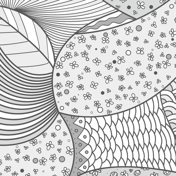 Patrón Cuadrado Blanco Zentangle Mandala Dibujado Mano Sobre Fondo Aislado — Archivo Imágenes Vectoriales