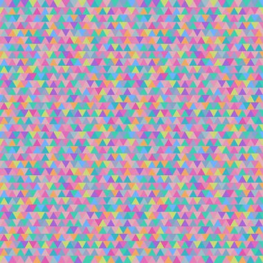 Sorunsuz üçgen desen. Yüzey soyut geometrik duvar kağıdı. Şirin döşeme arka planı. Pastel renkler. Basım endüstrisi, poster, tişört ve Tekstil için yazdırın. Güzel doku. Doodle tasarımı için