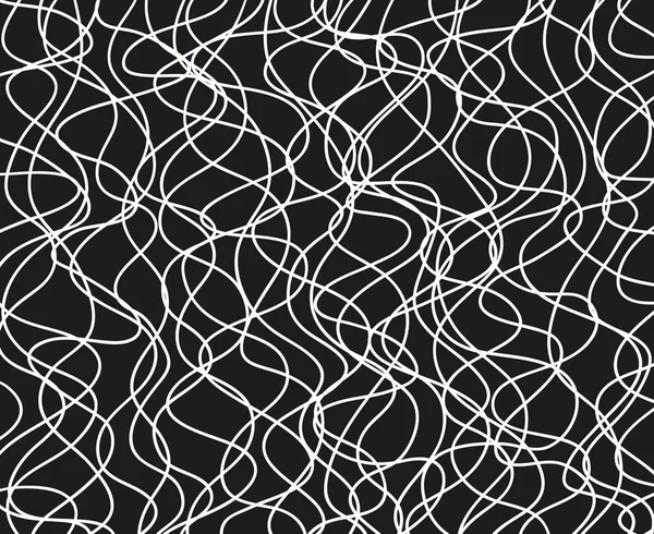 Wavy chaos pattern. Hand drawn dinamic scrawls. Pattern with lines and waves. Tangled texture. Abstract dinamic background. Doodle for design. Lineal wallpaper. Line art creation