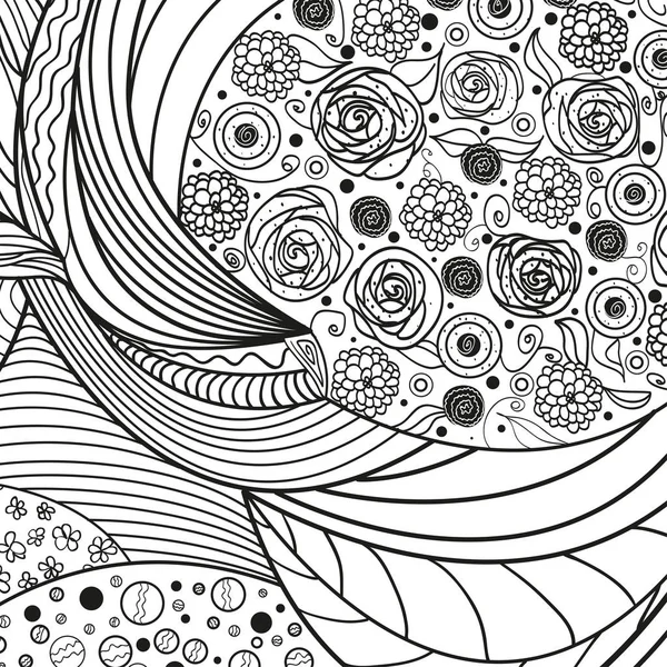 Hranatý Vzor Zentangle Ručně Tažené Mandala Izolované Pozadí Design Pro — Stockový vektor