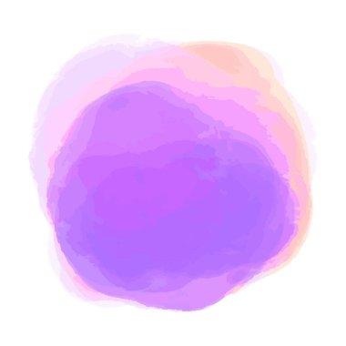 Parlak nokta. İzole beyaz dijital aquarelle leke. Suluboya splotch. Boya ve mürekkep lekeleri. Leke bulanıklık. Modaya uygun etiket fırça konturu arka plan