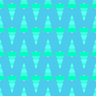 Chrismas ağaçları ile Seamless modeli. Geometrik arka plan. Parlak doku. Soyut geometrik duvar kağıdı. Doodle tasarımı için