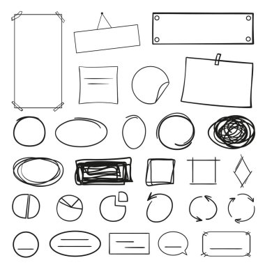 Soyut renkli oklar. İzole beyaz renkli Infographic öğelerinde. Çok renkli işaretleri farklı kümesi. Elle çizilmiş basit nesneler. Sağ ve sol yön işaretçiler