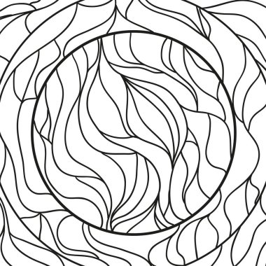 Kare karmaşık desen. Yalıtılmış zemin üzerine çizilmiş mandala ver. Yetişkinler için manevi rahatlama için tasarım. Doodle için iş. Siyah beyaz resim boyama