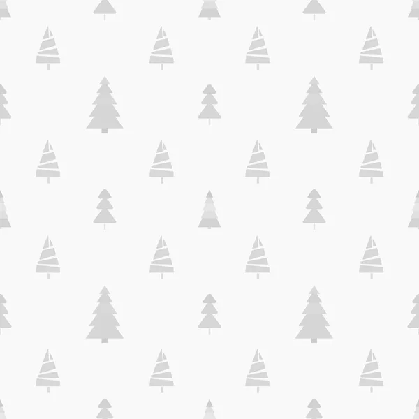 Modello Senza Cuciture Con Alberi Natale Sfondo Geometrico Struttura Monocromatica — Vettoriale Stock