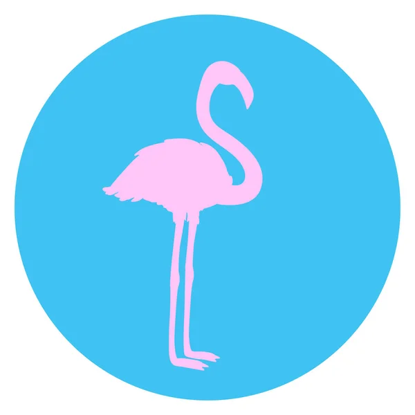 Flamingo Pájaro Dibujos Animados Imagen Para Poligrafía Camisetas Textiles Icono — Vector de stock