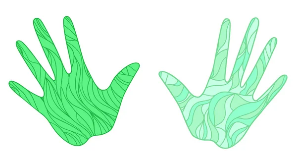 Ręce Streszczenie Kolorowe Wzory Tle Izolacji Projekt Dla Duchowego Relaksu — Wektor stockowy