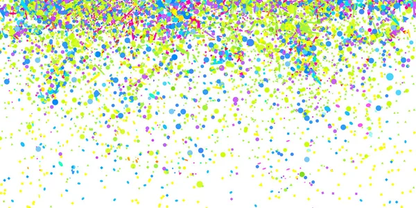 Confetti Blanco Aislado Textura Con Purpurina Que Cae Antecedentes Vacaciones — Vector de stock