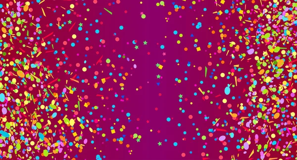 Confetti Lichte Explosie Kleurrijke Vuurwerk Patroon Met Gekleurde Glitters Geometrische — Stockvector